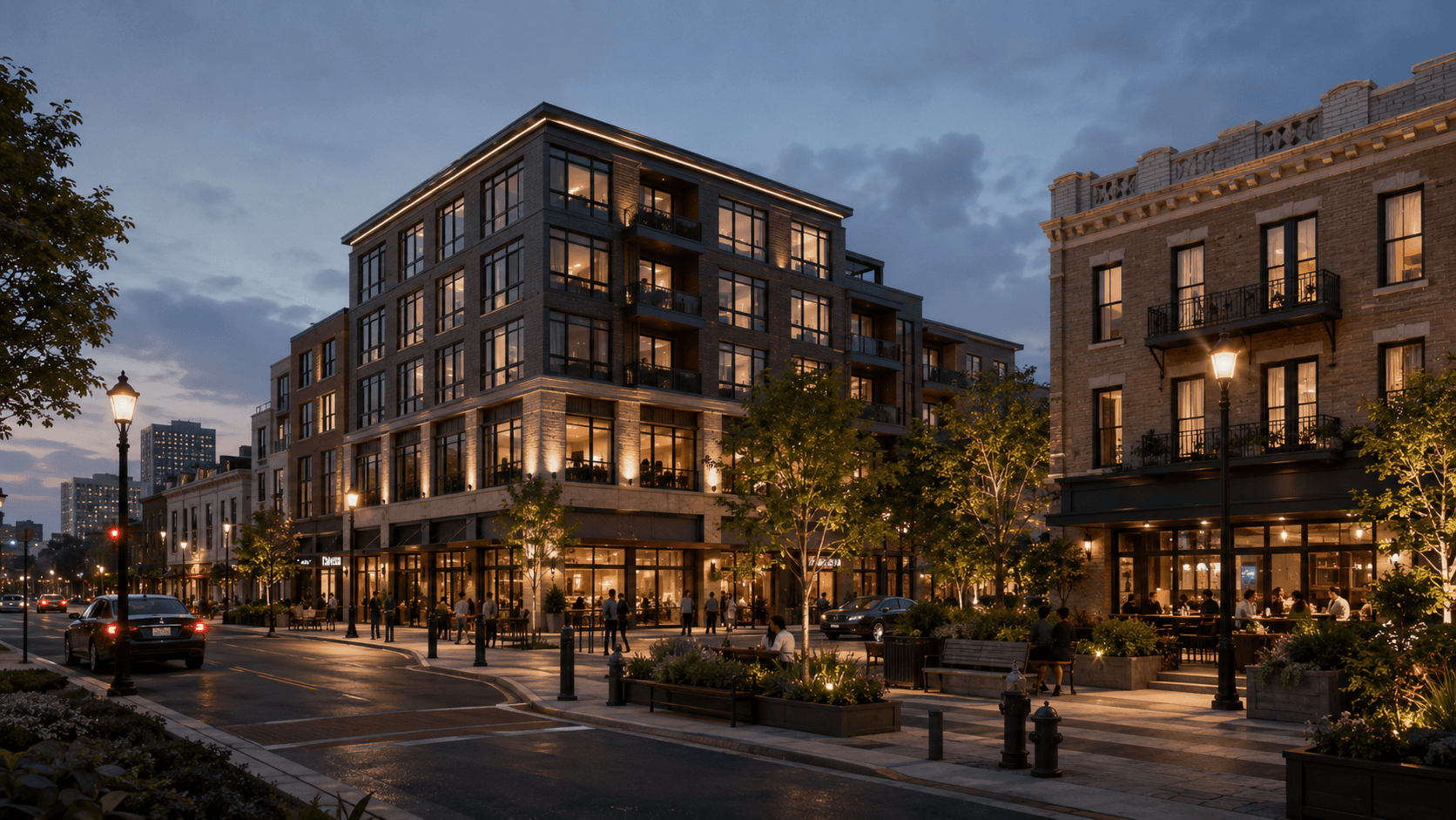 Atlantic City Ducktown mixed-use redevelopment drafting project with midrise commercial and residential planning