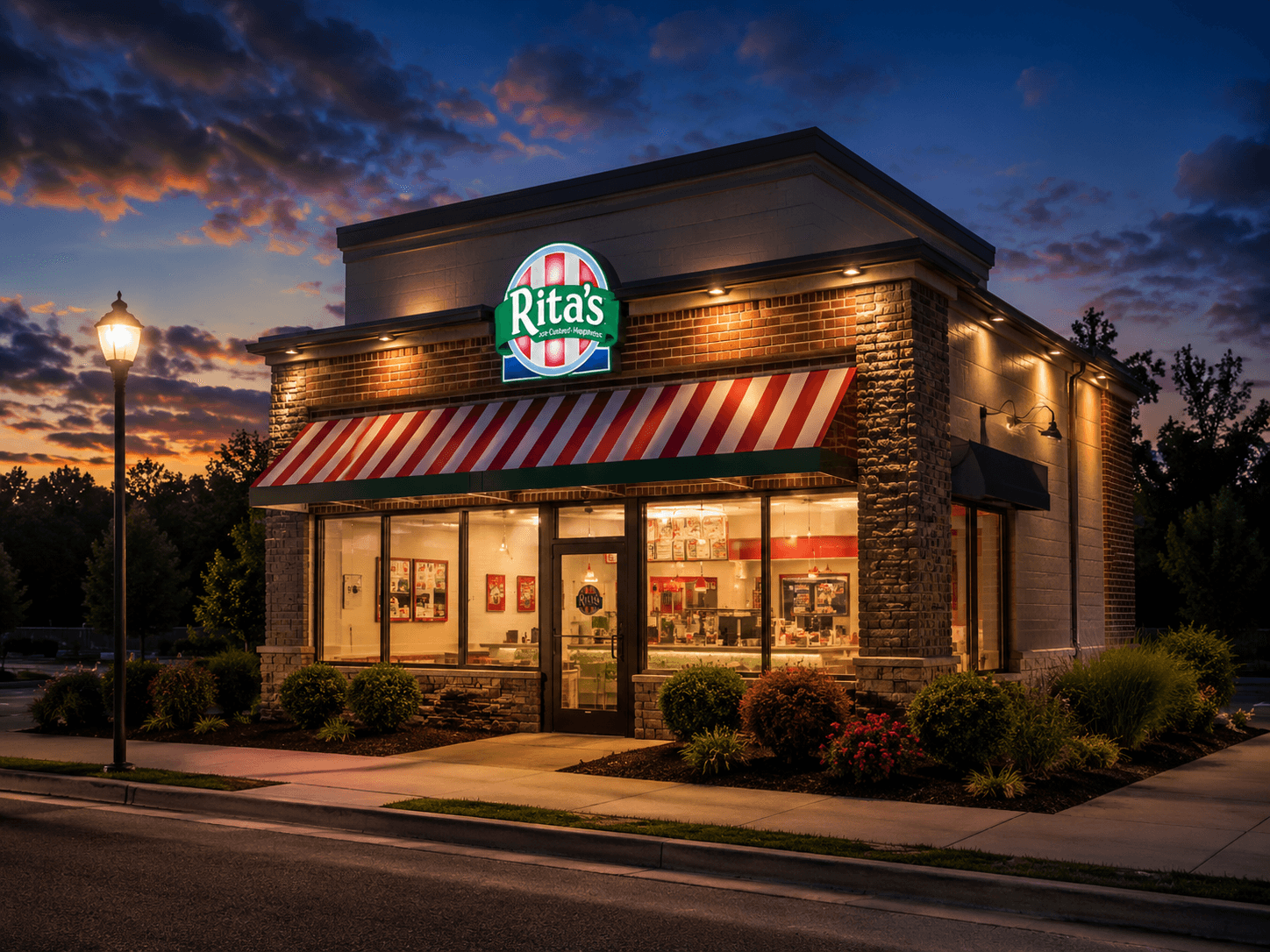 Rita's Water Ice tenant fit-out drafting project with equipment plumbing and electrical layout coordination